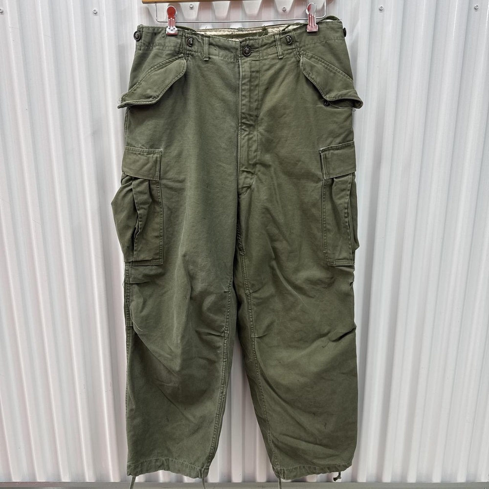 True Vintage Army Cargo Pants Mens 36" Green Relaxed Military Utility Pockets